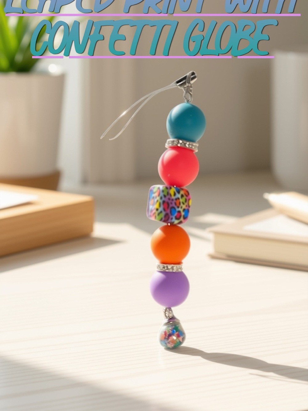 Custom Multicolor Beaded Phone Charm Case Accessory - Assorted Colors - Picture 12 of 12